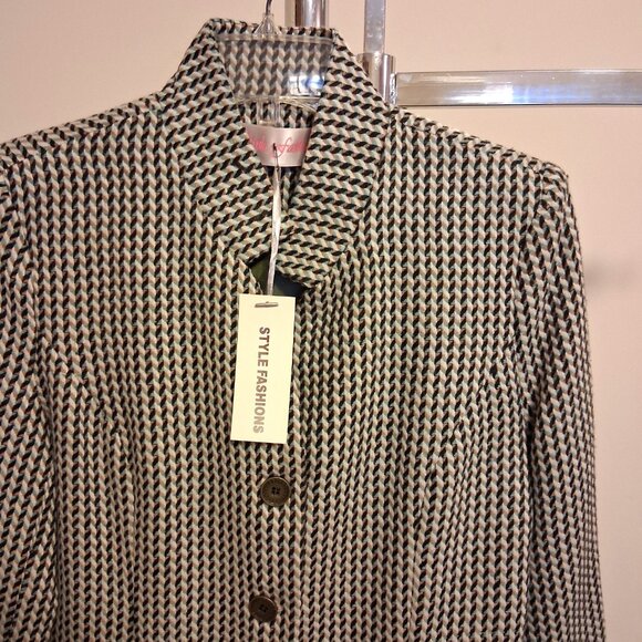 NWT Women's 'Multi Color Lined Blazer Jacket Spring Fall Winter Jackets 6S - Picture 8 of 10